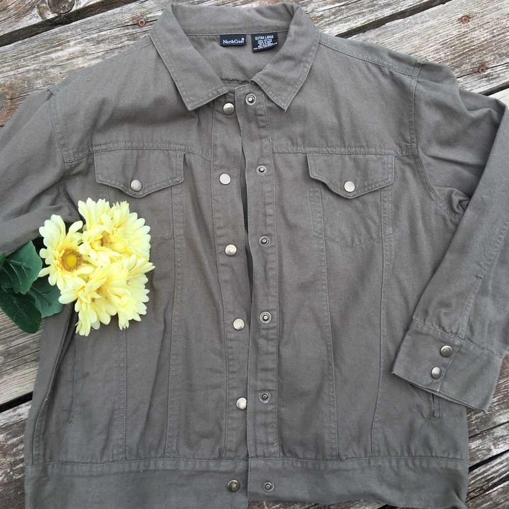 Olive Green Jean Jacket